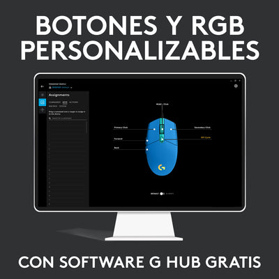 Mouse Gamer Logitech G203 RGB Lightsync 6 botones - Achorao