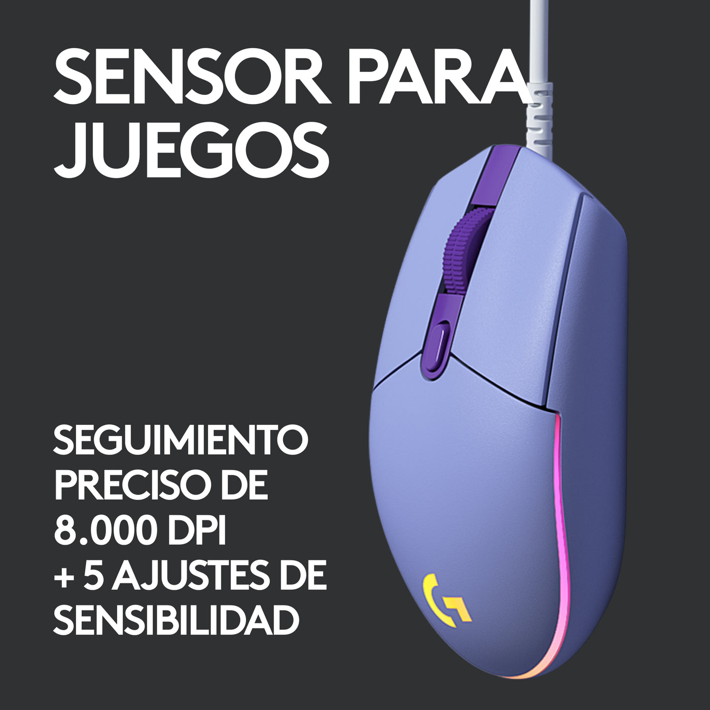 Mouse Gamer Logitech G203 RGB Lightsync 6 botones - Achorao