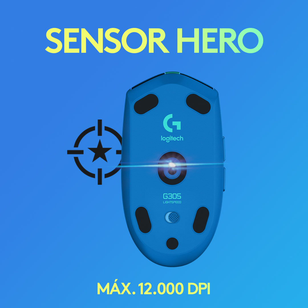 Mouse Gamer Logitech G305 Wireless 1ms Sensor Hero - Achorao