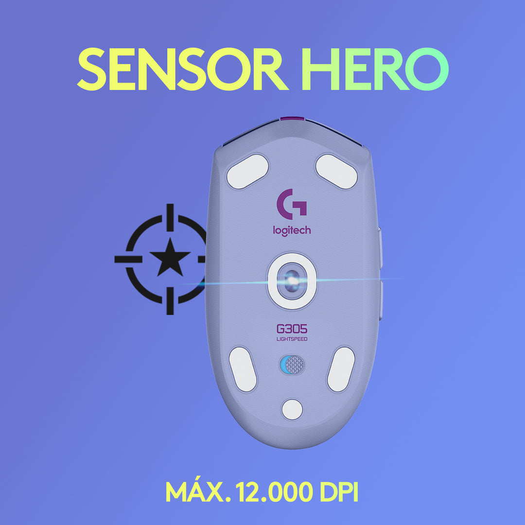 Mouse Gamer Logitech G305 Wireless 1ms Sensor Hero - Achorao