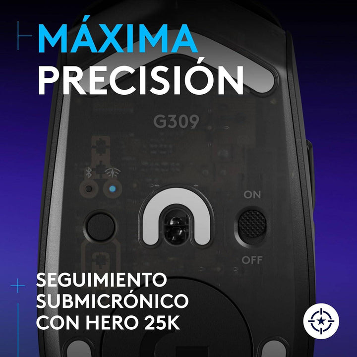 Mouse Gamer Logitech G309 lightspeed Bluetooth LIightforce Hero 25K - Achorao