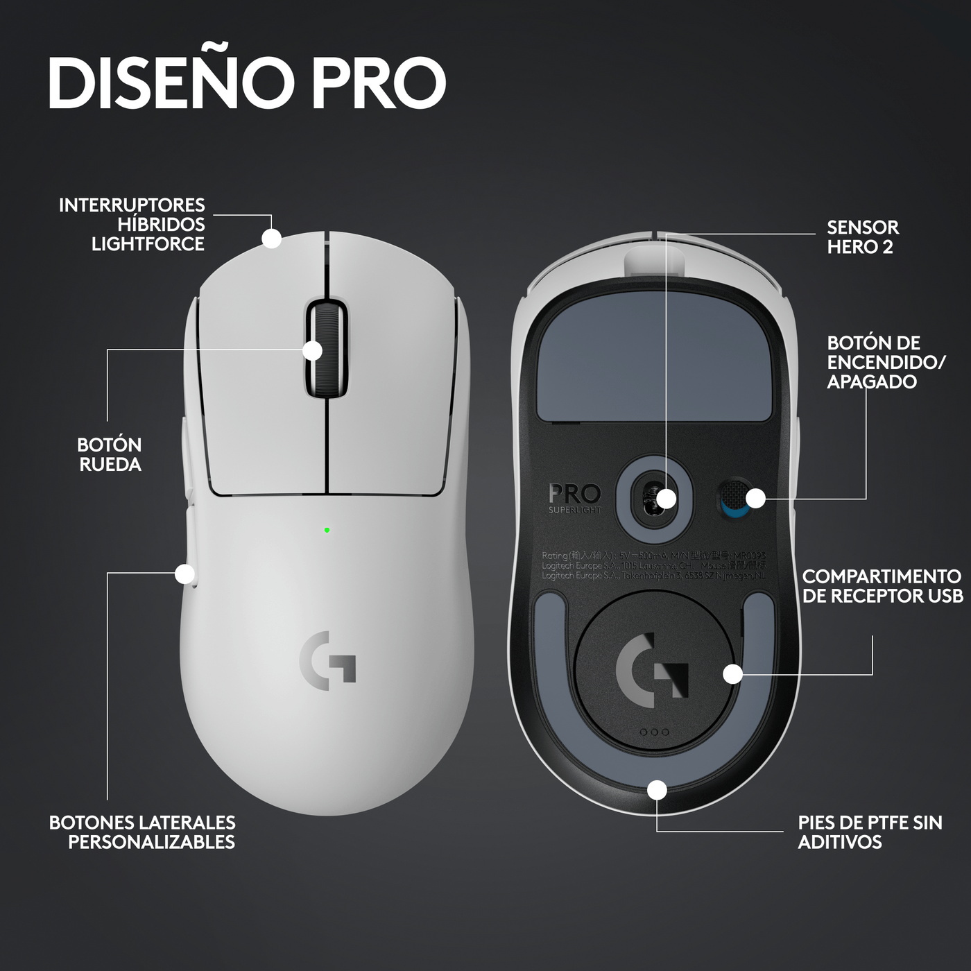 MOUSE GAMER LOGITECH PRO X SUPERLIGHT 2 - Achorao