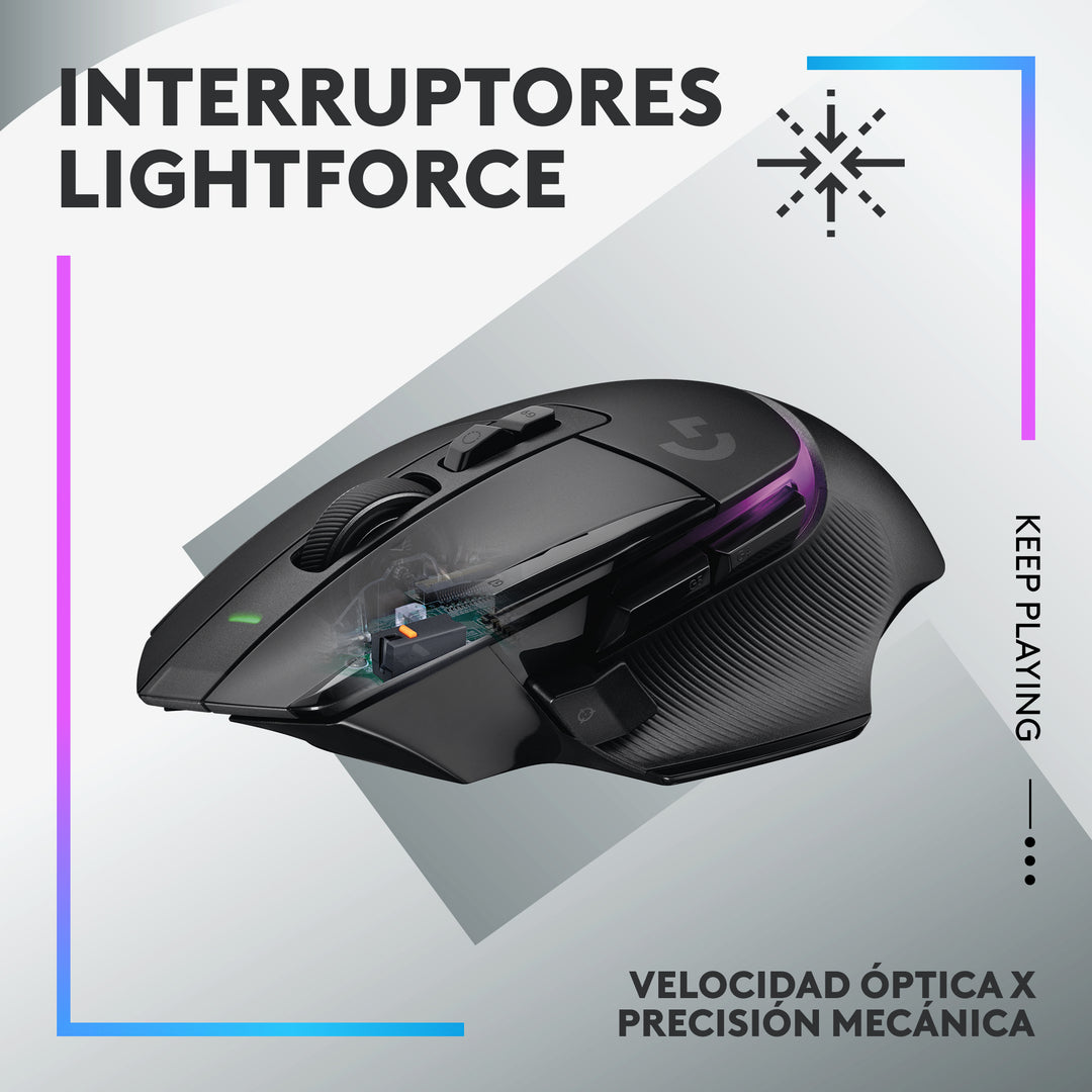 Mouse Inalámbrico  Gamer G502 X PLUS 25K DPI Lightforce RGB - Achorao