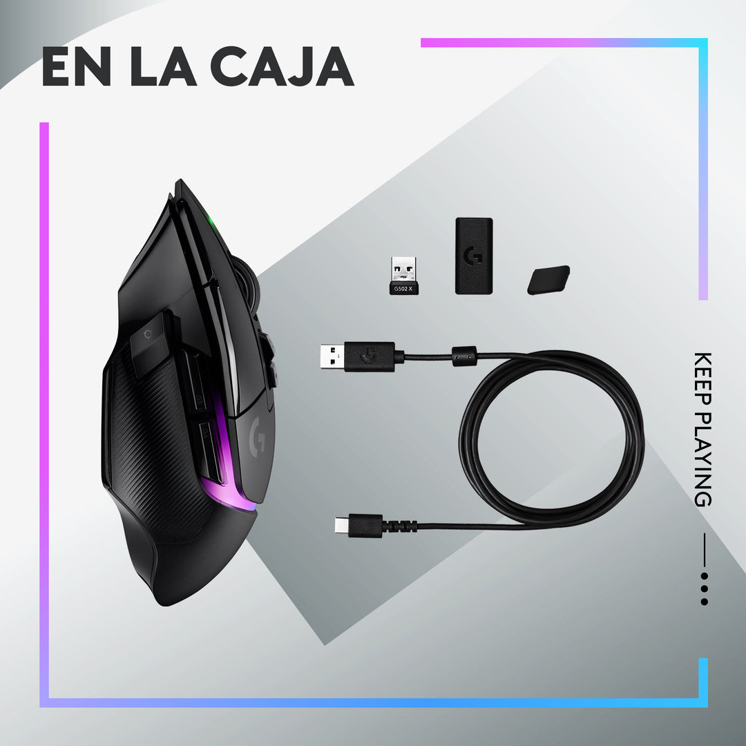 Mouse Inalámbrico  Gamer G502 X PLUS 25K DPI Lightforce RGB - Achorao