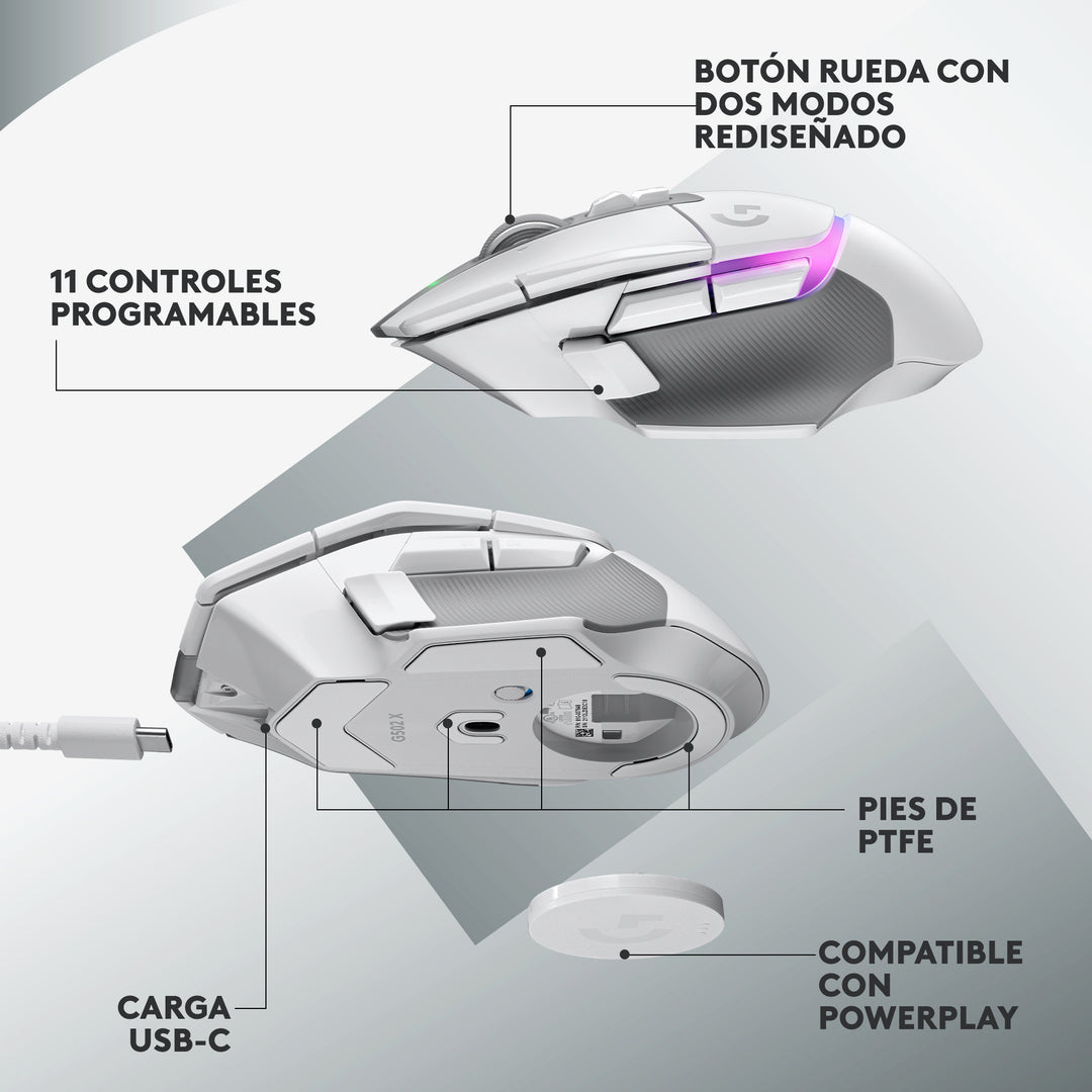 Mouse Inalámbrico  Gamer G502 X PLUS 25K DPI Lightforce RGB - Achorao