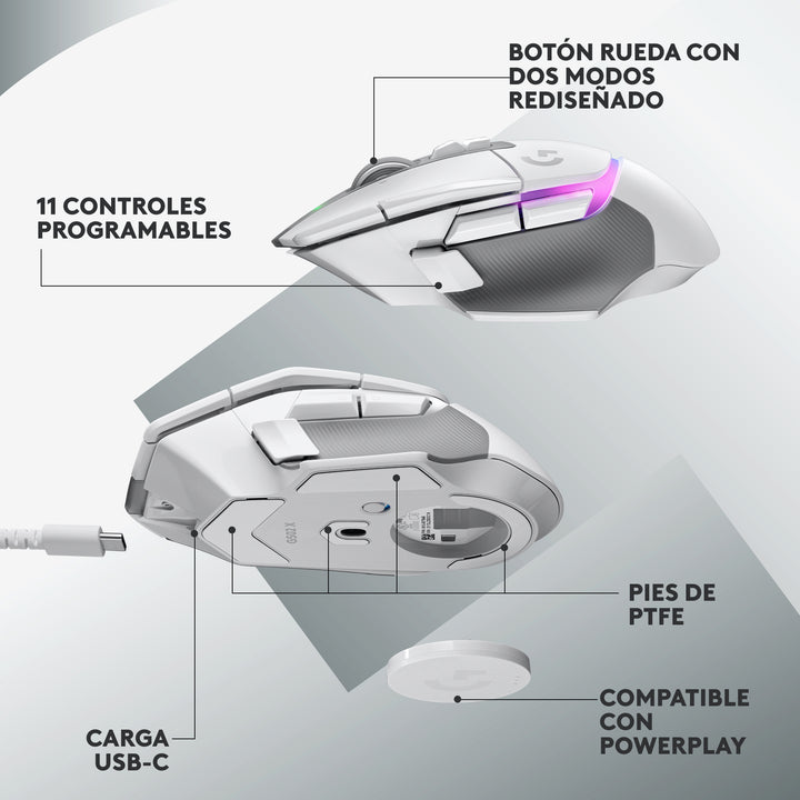 Mouse Inalámbrico  Gamer G502 X PLUS 25K DPI Lightforce RGB - Achorao