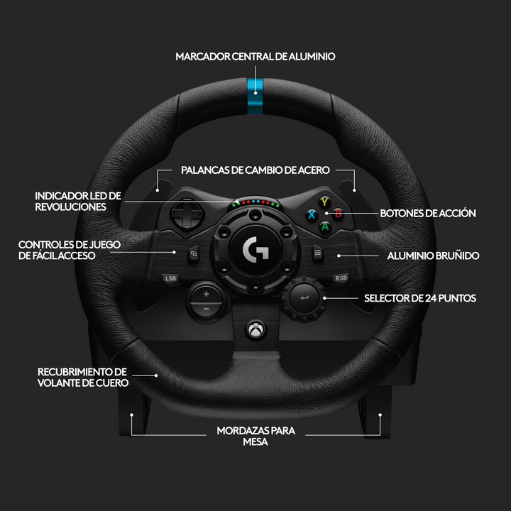 Timón Logitech G923 XBOX/PC - Achorao