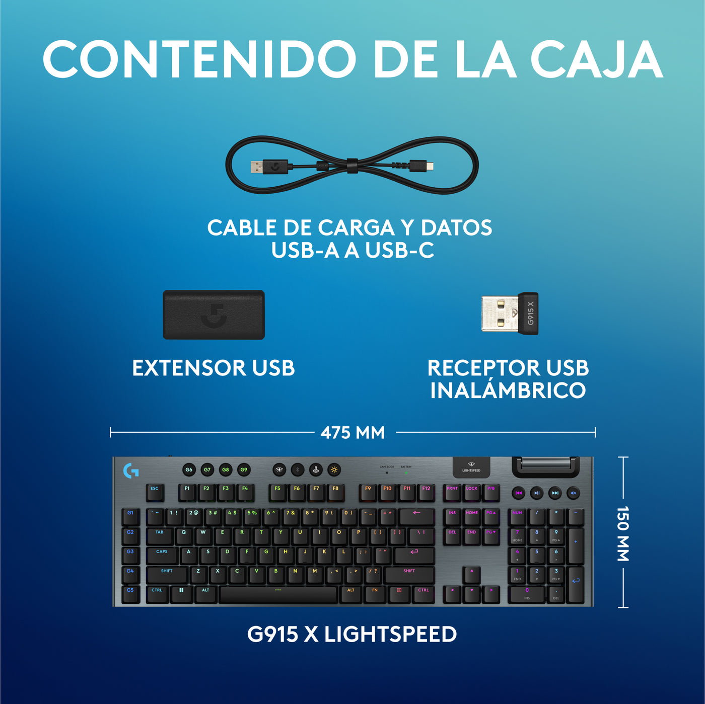 Teclado de Juego Inalámbrico Logitech G G915 X Lightspeed - Achorao