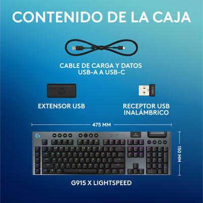 Teclado de Juego Inalámbrico Logitech G G915 X Lightspeed - Achorao