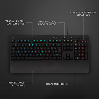 Teclado Gamer Logitech G213 prodigy  RGB Reposamanos Incluido - Achorao