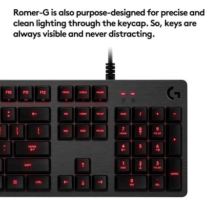 Teclado Gamer Logitech G413 Lightsync Red Mecánico FPS - Achorao