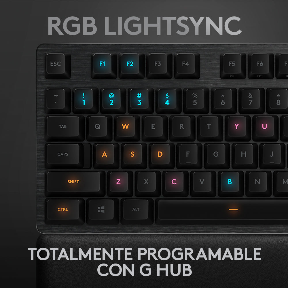 Teclado Gamer Logitech G513 RGB Mecánico Reposamanos Incluido, Switches Brown - Achorao