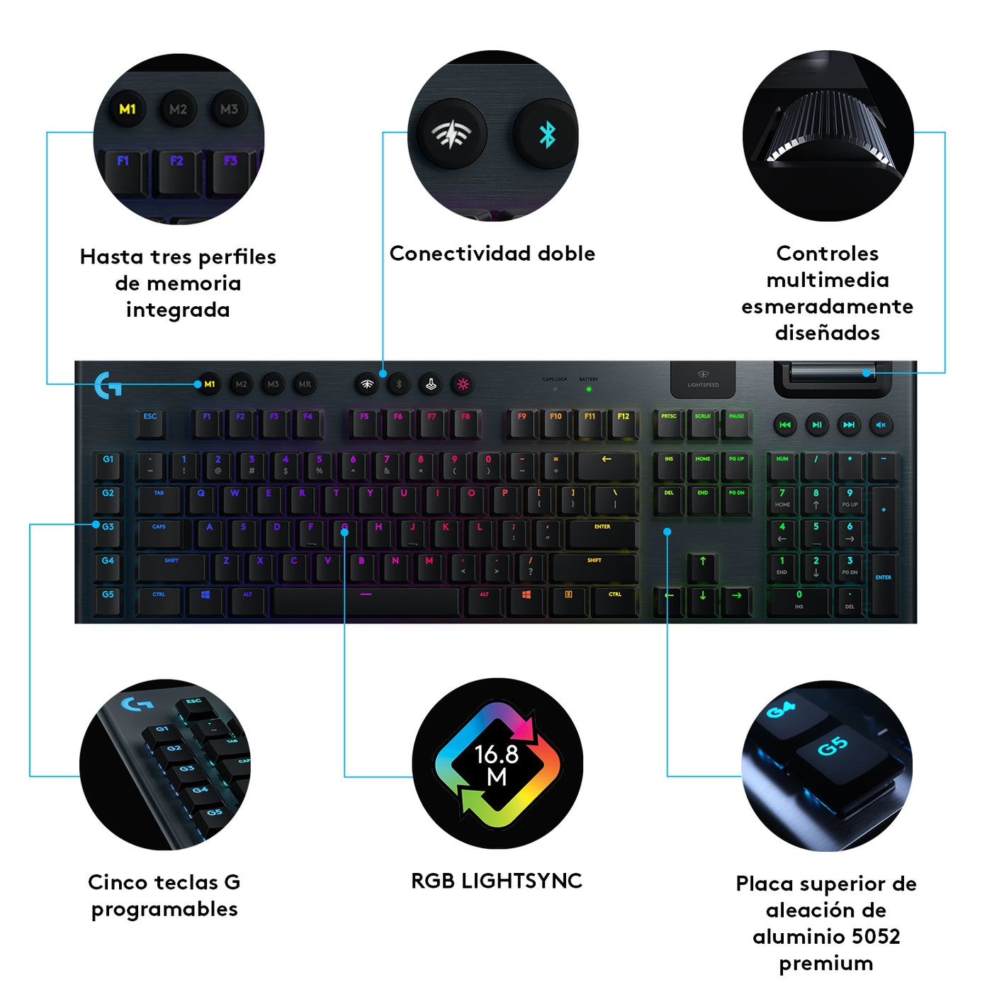 Teclado Gamer Logitech G915 Wireless 1ms Ultra Delgado - Achorao