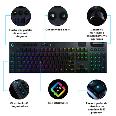 Teclado Gamer Logitech G915 Wireless 1ms Ultra Delgado - Achorao