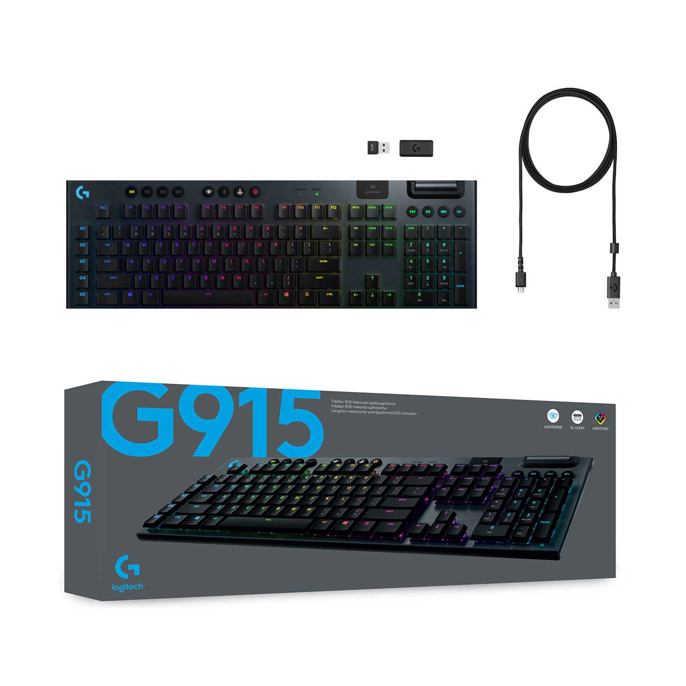 Teclado Gamer Logitech G915 Wireless 1ms Ultra Delgado - Achorao
