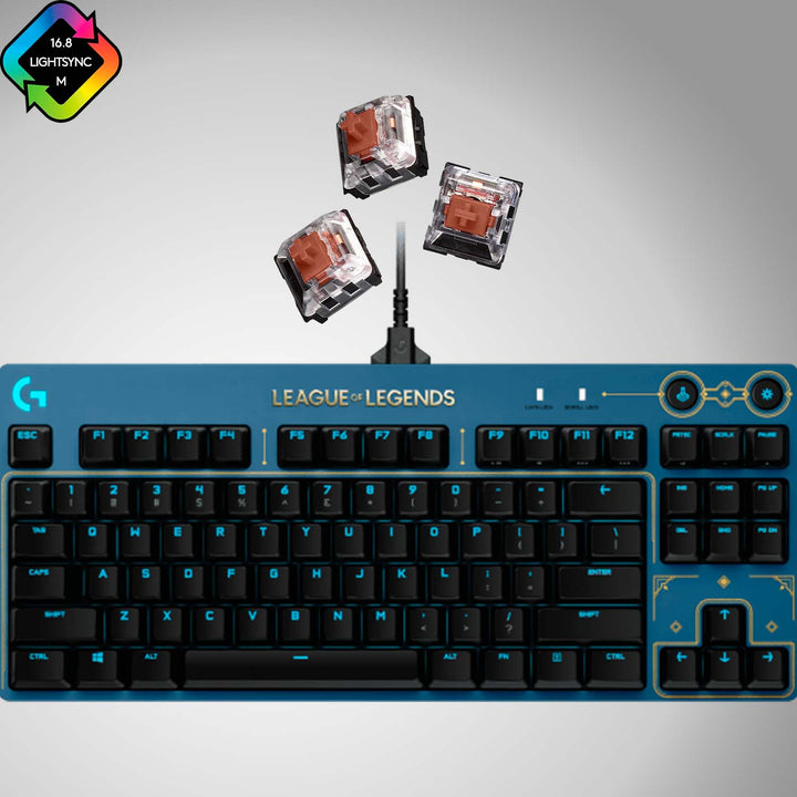 Teclado Gamer Logitech Pro Edición League of Legends RGB Mecánico - Achorao