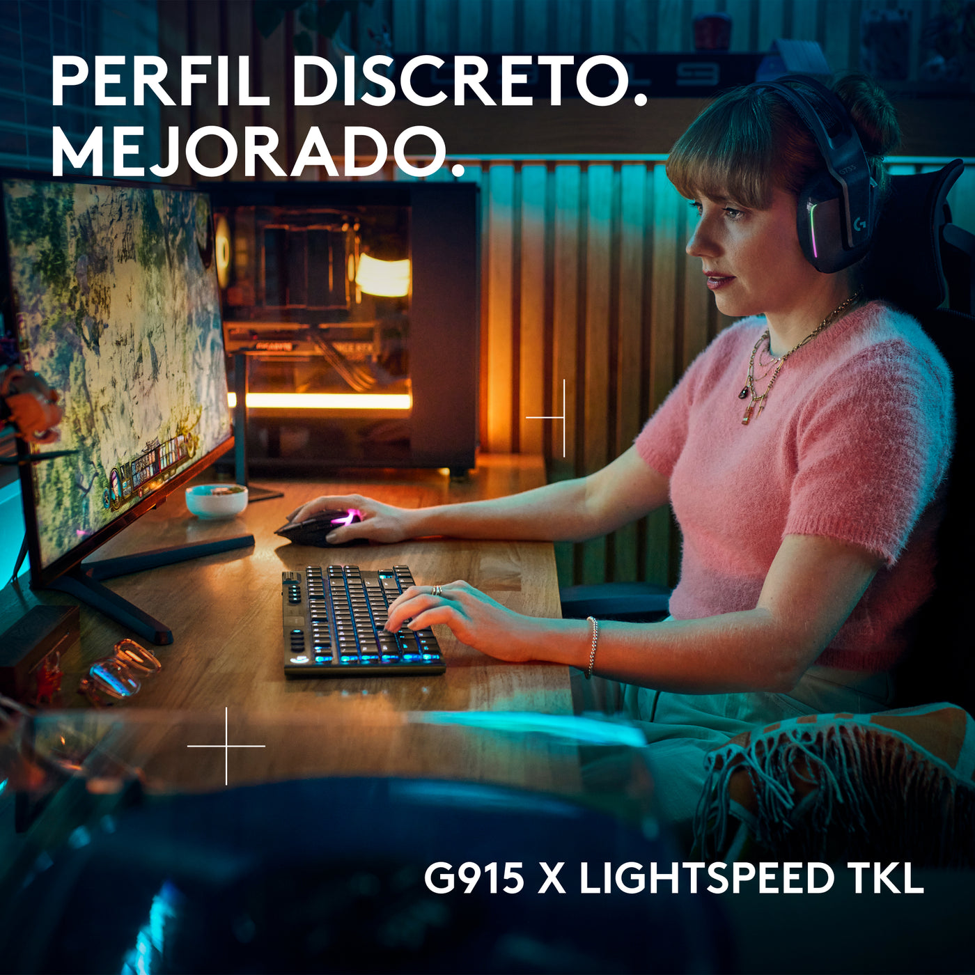 Teclado de Juego Inalámbrico Logitech G G915 X LIGHTSPEED TKL - Achorao