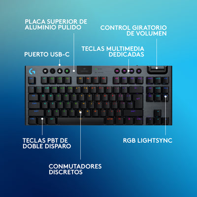 Teclado de Juego Inalámbrico Logitech G G915 X LIGHTSPEED TKL - Achorao