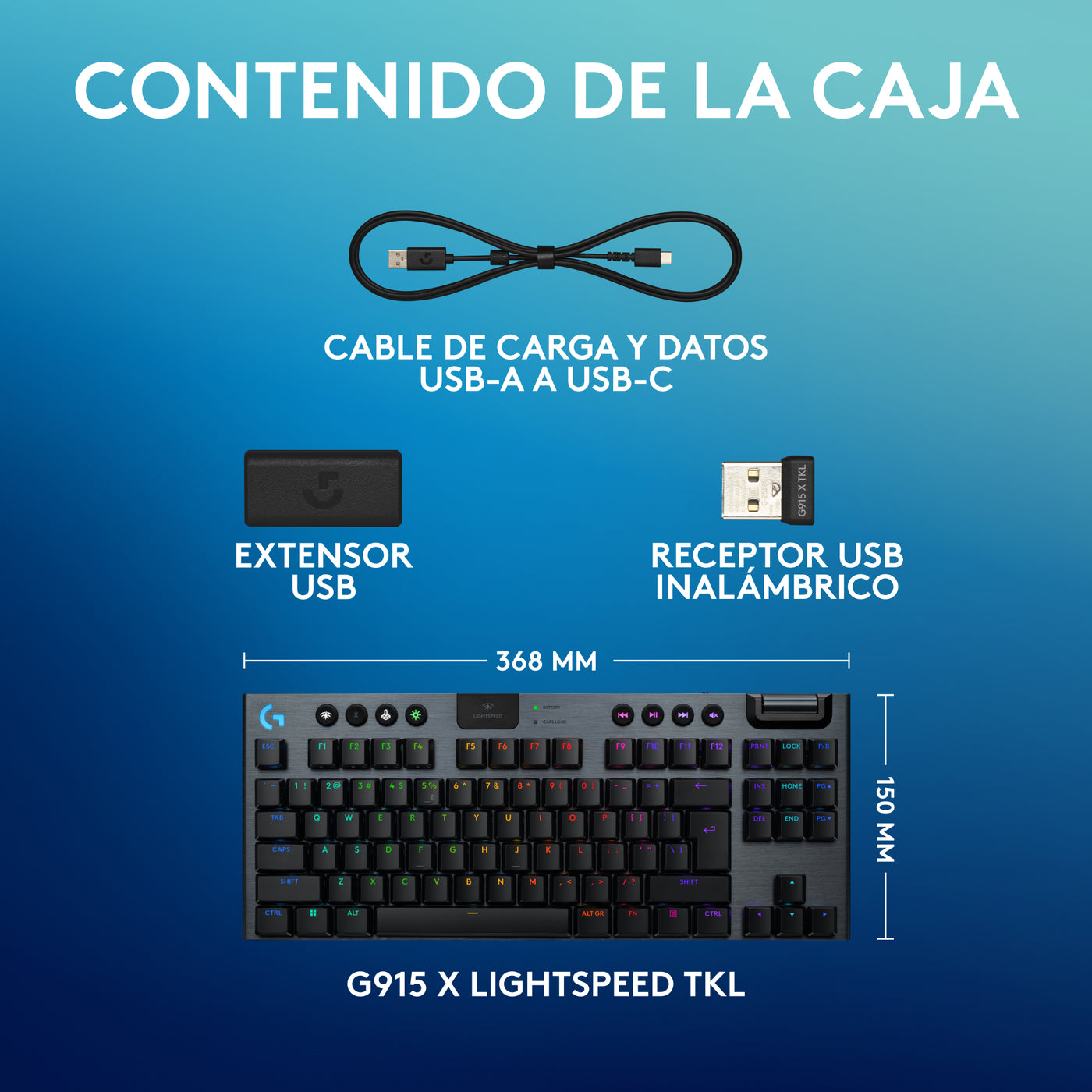 Teclado de Juego Inalámbrico Logitech G G915 X LIGHTSPEED TKL - Achorao