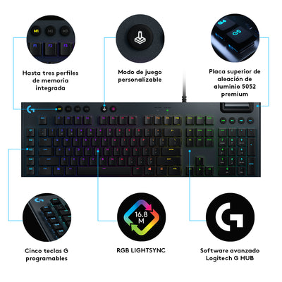 Teclado Gamer Logitech G815 G-Keys Alto Performance RGB(P163B) - Achorao