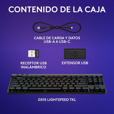 Teclado Logitech G G515 TKL lightspeed/BT lightsync RGB - Achorao