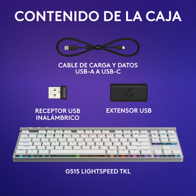 Teclado Logitech G G515 TKL lightspeed/BT lightsync RGB - Achorao