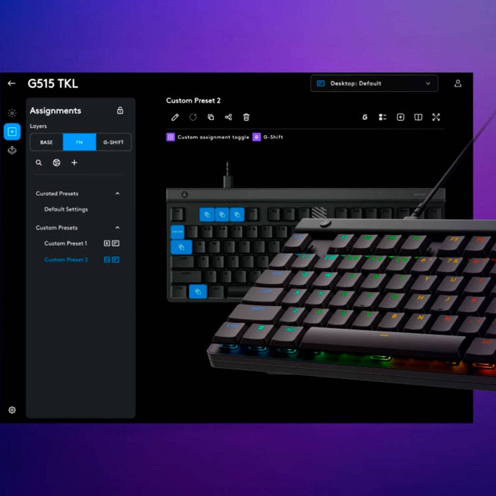 Teclado Logitech G G515 TKL versión cableado - Achorao