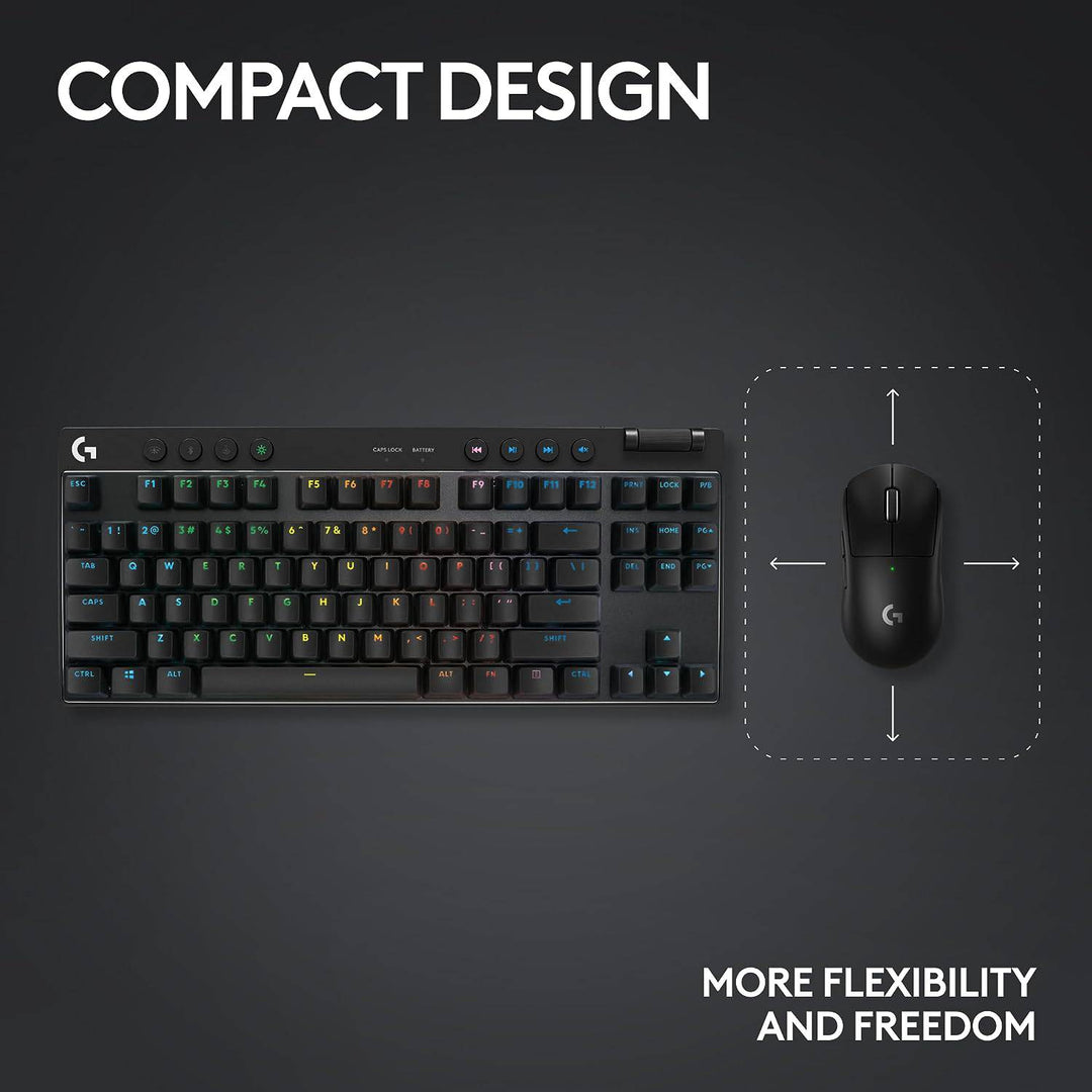 Teclado Logitech G Pro X TKL Inalámbrico / USB Tactile Switches (GX Brown) - Achorao