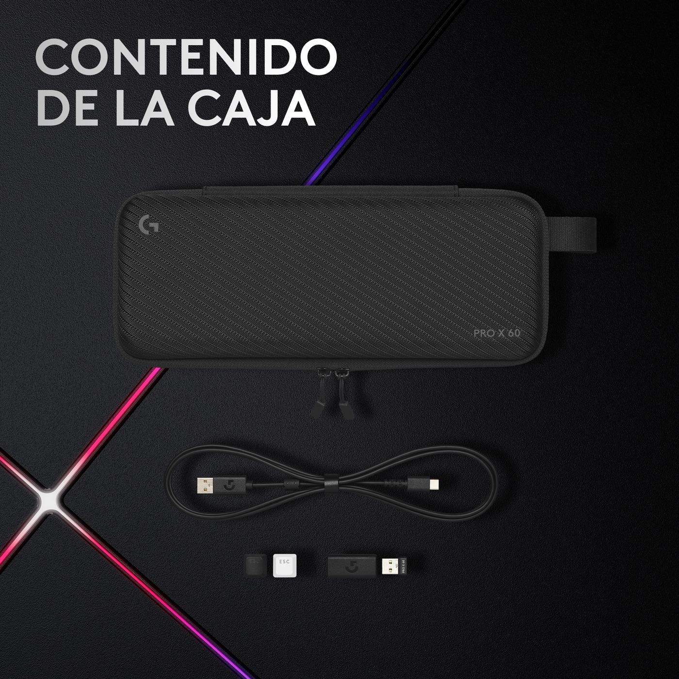 Teclado mecánico Gamer Logitech PRO X 60 - RGB Switches ópticos - Achorao