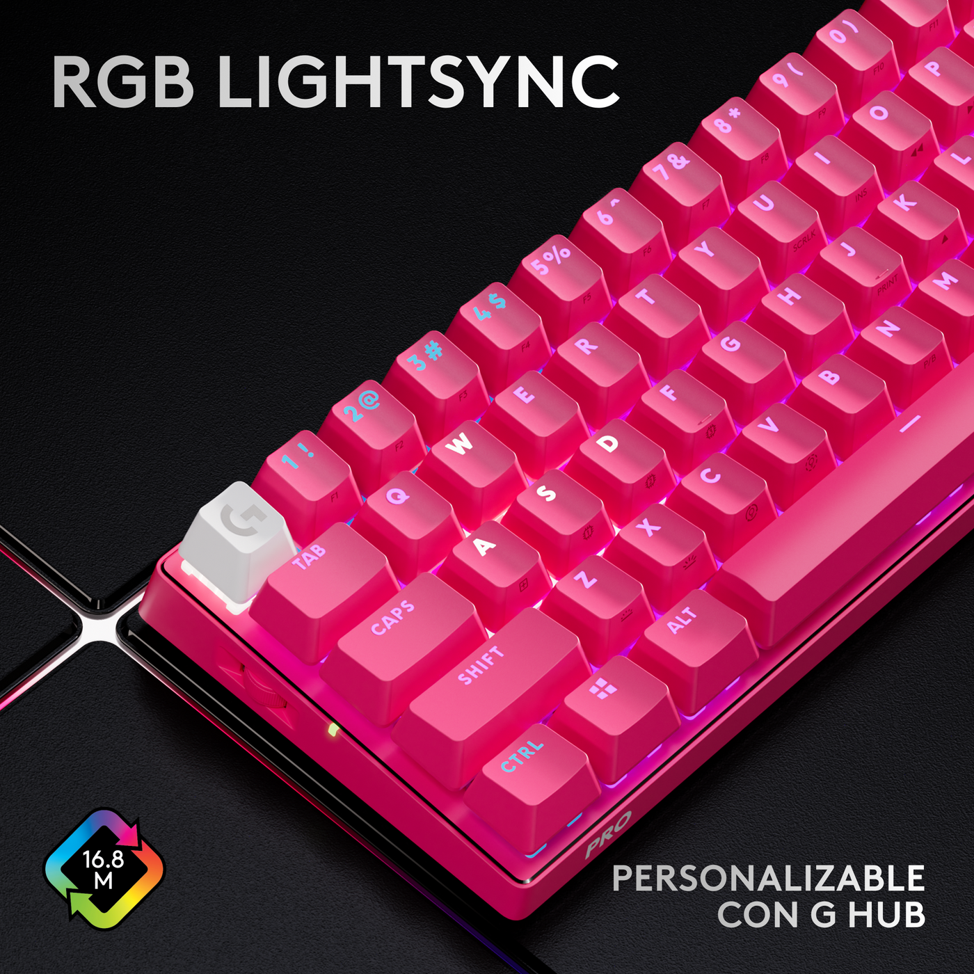 Teclado mecánico Gamer Logitech PRO X 60 - RGB Switches ópticos - Achorao