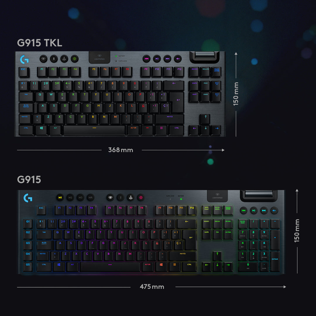 Teclado US Gamer Logitech G915 TKL Lightspeed Portable - Achorao
