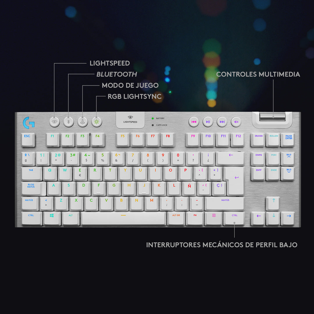 Teclado US Gamer Logitech G915 TKL Lightspeed Portable - Achorao