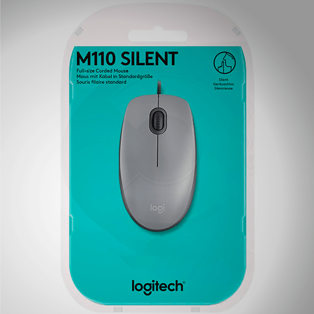 Mouse Logitech M110 Silent Óptico 90% Menos Ruido USB(P163B) - Achorao