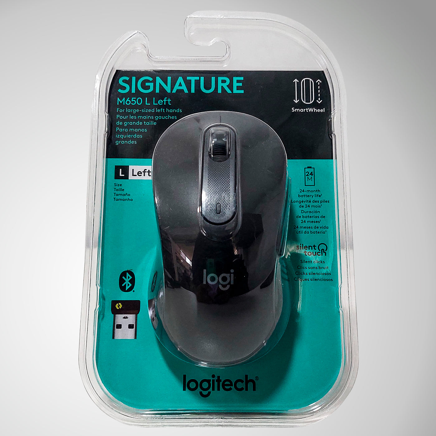 Mouse Logitech Signature M650 Inalámbrico Ambidiestro Bolt (P163B) - Achorao