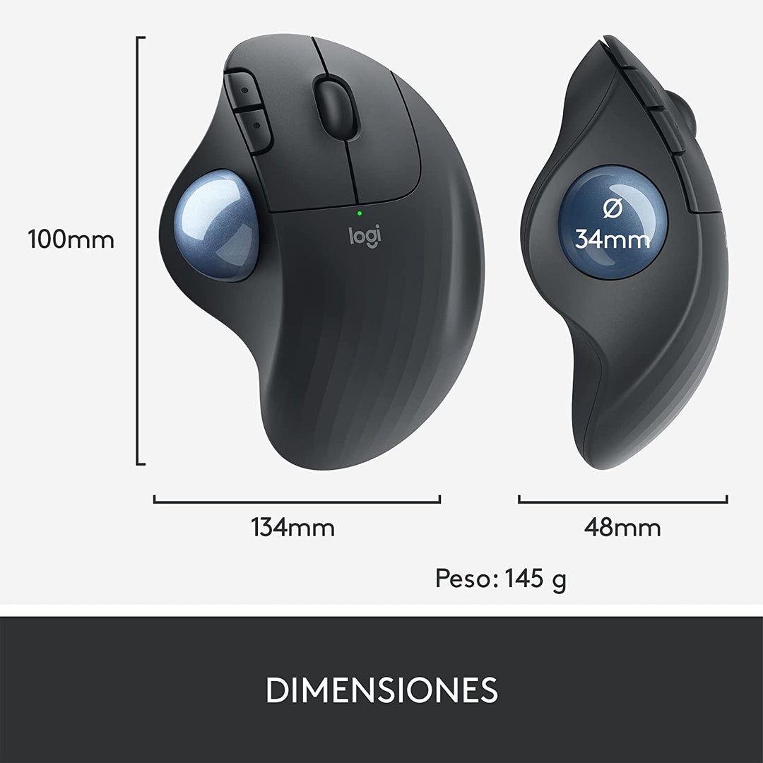 Mouse Logitech Ergo M575 TrackBall Inalámbrico Bluetooth(P163B) - Achorao