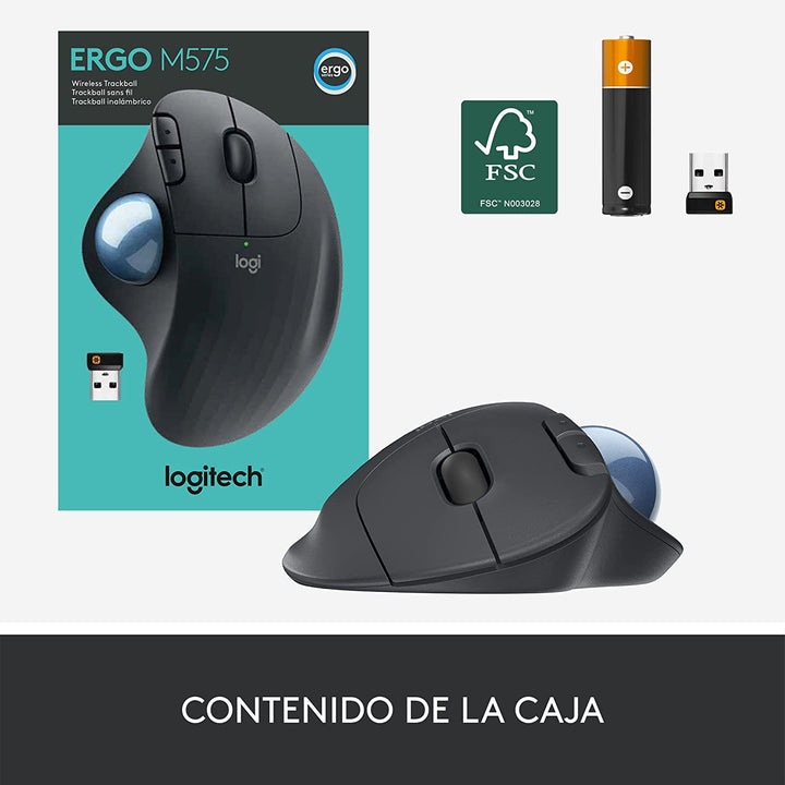 Mouse Logitech Ergo M575 TrackBall Inalámbrico Bluetooth(P163B) - Achorao