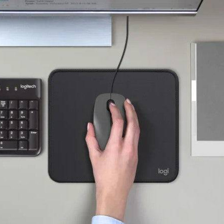 Mouse Logitech M90 Dark Midnight Oficina Cómodo USB(P163B) - Achorao