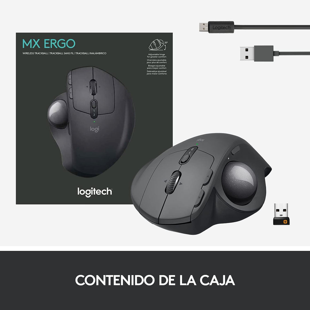 Mouse Logitech Mx Ergo Trackball Inalambrico Bluetooth Mac Windows - Achorao