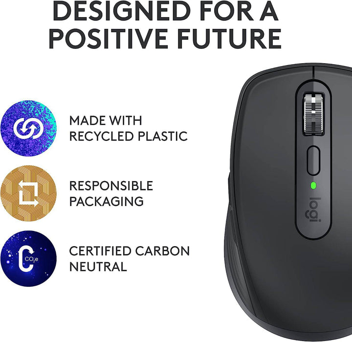 Mouse Logitech Mx Anywhere 3S inalámbrico seguimiento de 8K DPI clics silenciosos USB C PC Mac - Achorao