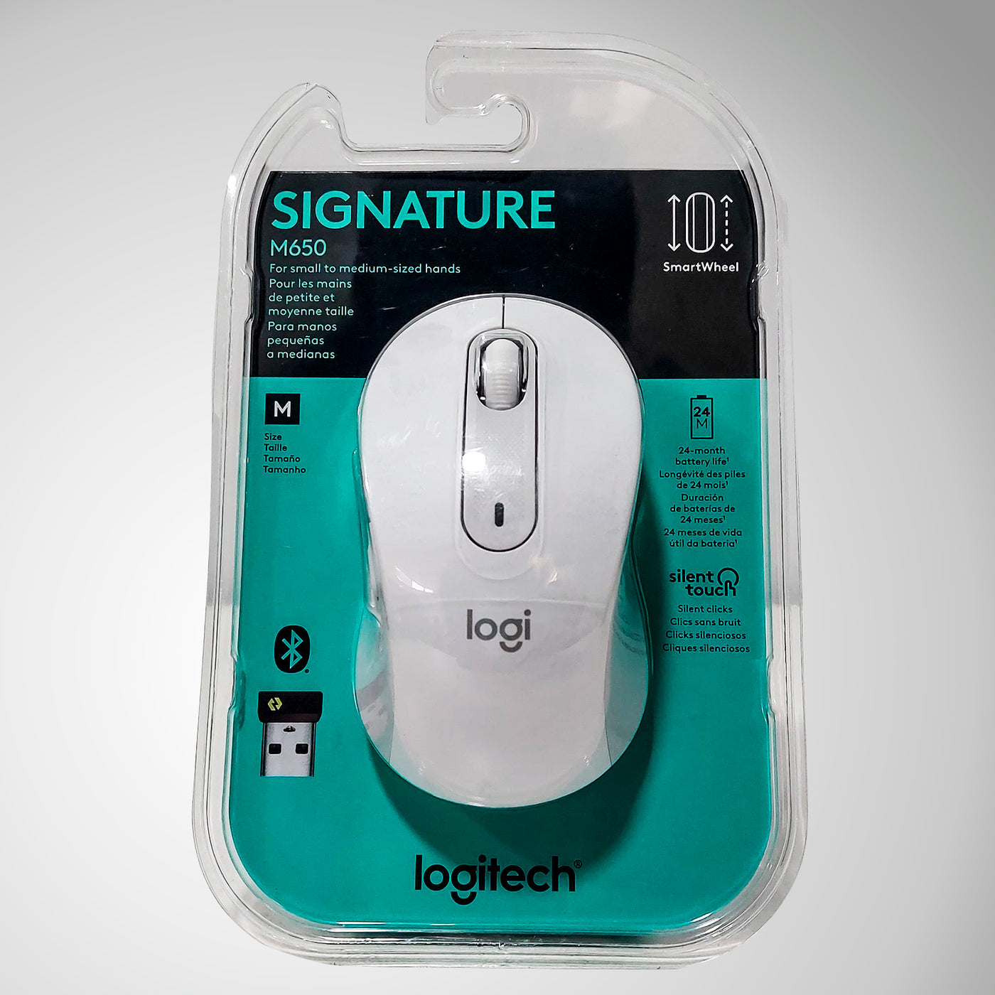 Mouse Logitech Signature M650 Inalámbrico Ambidiestro Bolt (P163B) - Achorao