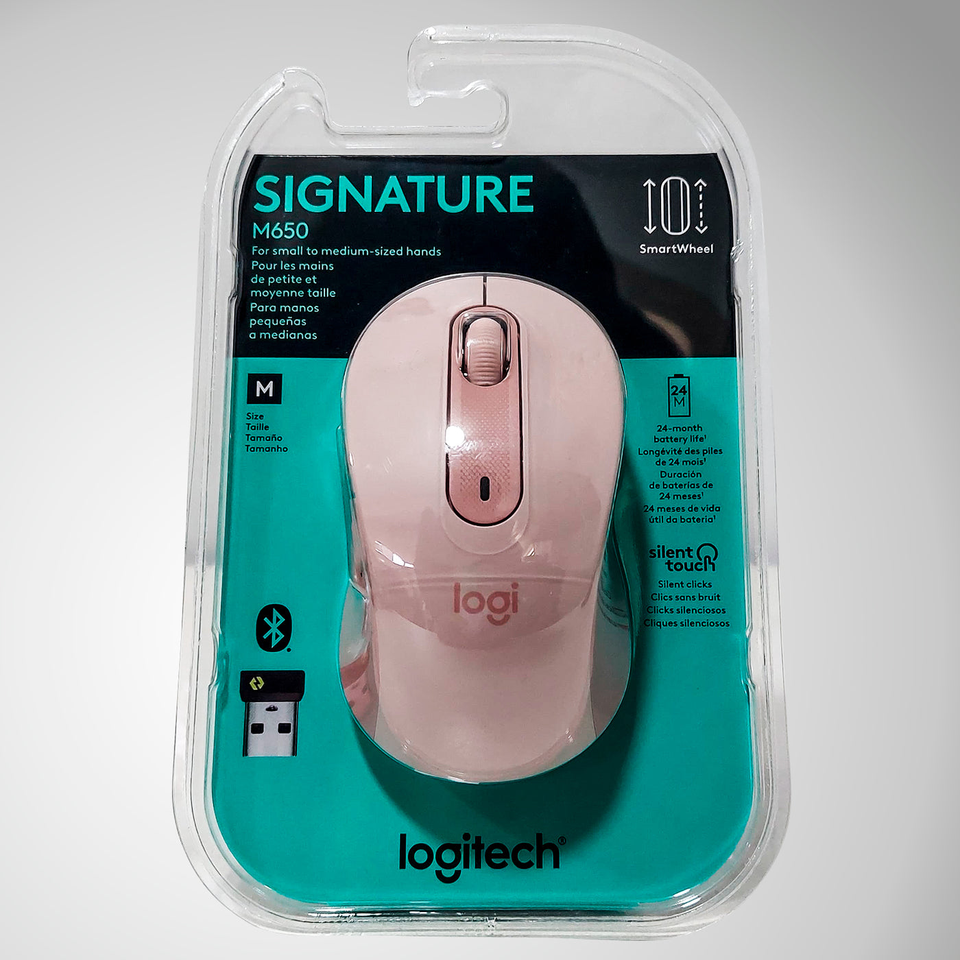 Mouse Logitech Signature M650 Inalámbrico Ambidiestro Bolt (P163B) - Achorao