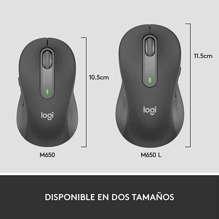 Mouse Logitech Signature M650 Inalámbrico Ambidiestro Bolt (P163B) - Achorao