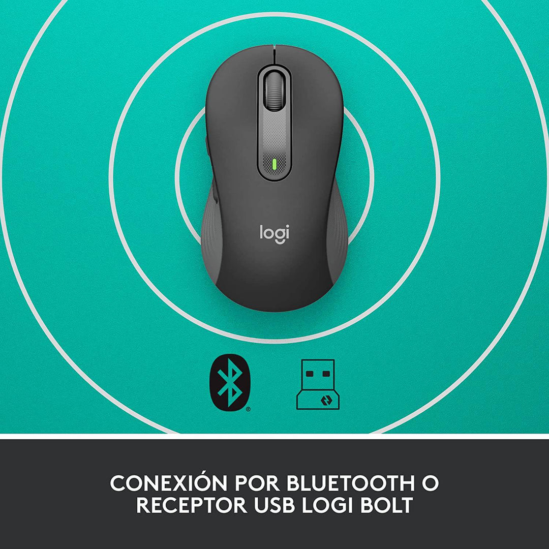 Mouse Logitech Signature M650 Inalámbrico Ambidiestro Bolt (P163B) - Achorao