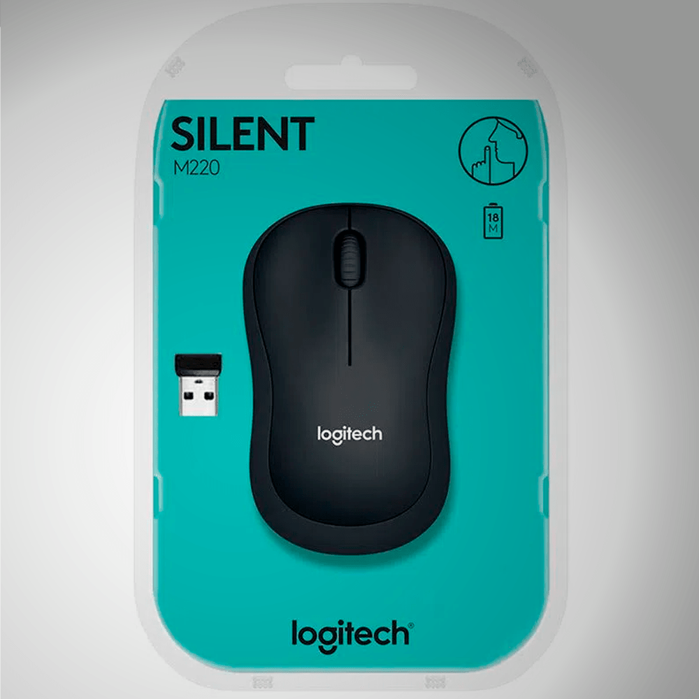 Mouse Logitech M220 Silent Wireless 90% Menos Ruido USB(P163B) - Achorao