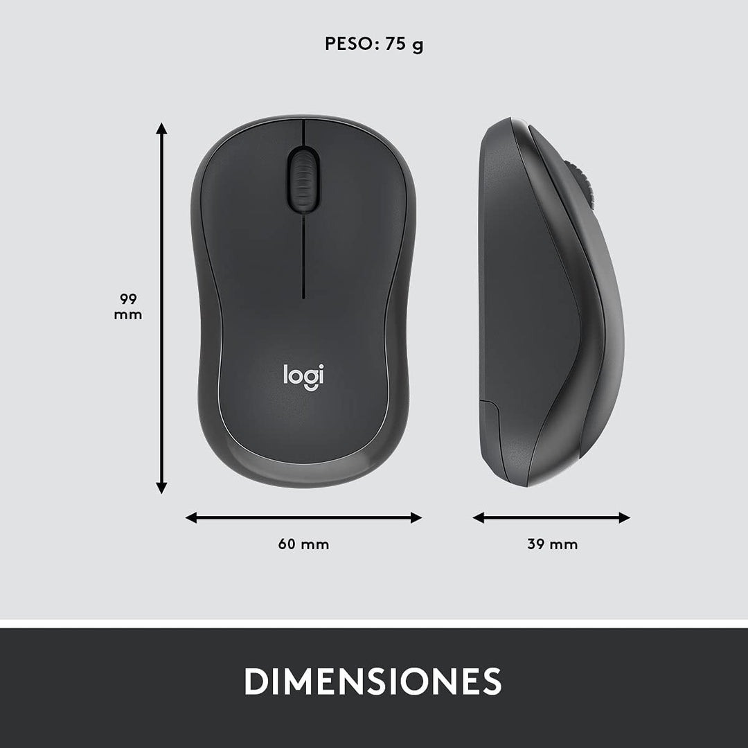 Mouse Logitech M220 Silent Wireless 90% Menos Ruido USB(P163B) - Achorao