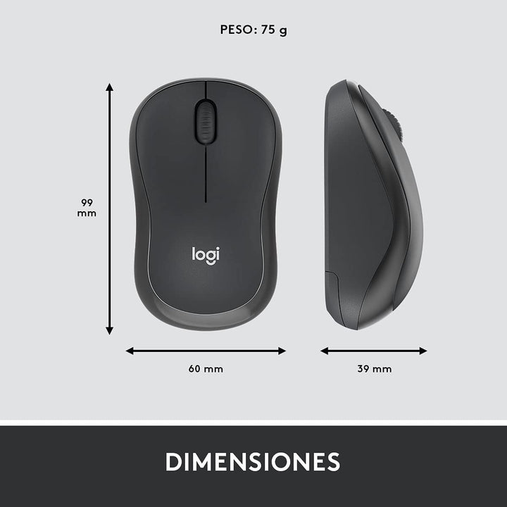 Mouse Logitech M220 Silent Wireless 90% Menos Ruido USB(P163B) - Achorao