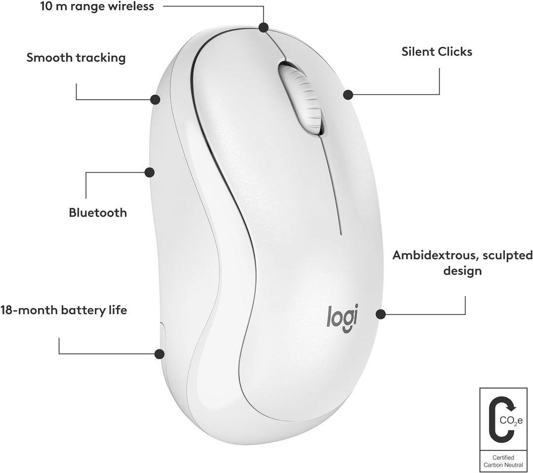 Mouse Logitech M240 SILENT BLUETOOTH inalámbrico, batería de 18 meses - Achorao