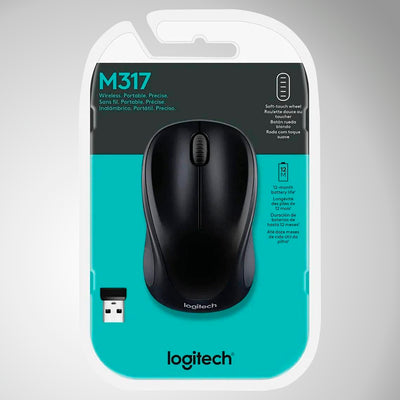 Mouse Logitech M317 Inalambrico Portable Usb Plug Play(P163B) - Achorao