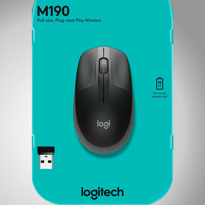 Mouse Logitech M190 Inalámbrico Ergonómico USB(P163B) - Achorao
