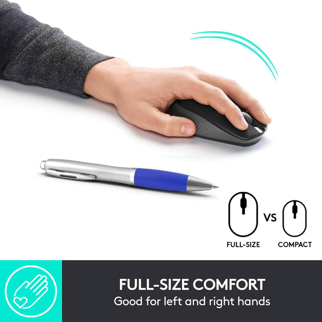Mouse Logitech M190 Inalámbrico Ergonómico USB(P163B) - Achorao